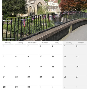 SerenArts Gallery 2015 Calendar of Bradford on Avon with photographs by Serena Pugh